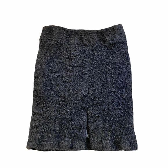 Dolce & Gabbana Black Tweed Fuzzy Skirt 44 - Picture 1 of 8